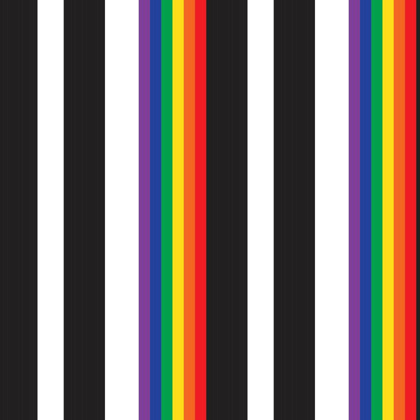 Fondo de patrón inconsútil rayado vertical del arco iris adecuado para textiles de moda, gráficos - Vector, Imagen
