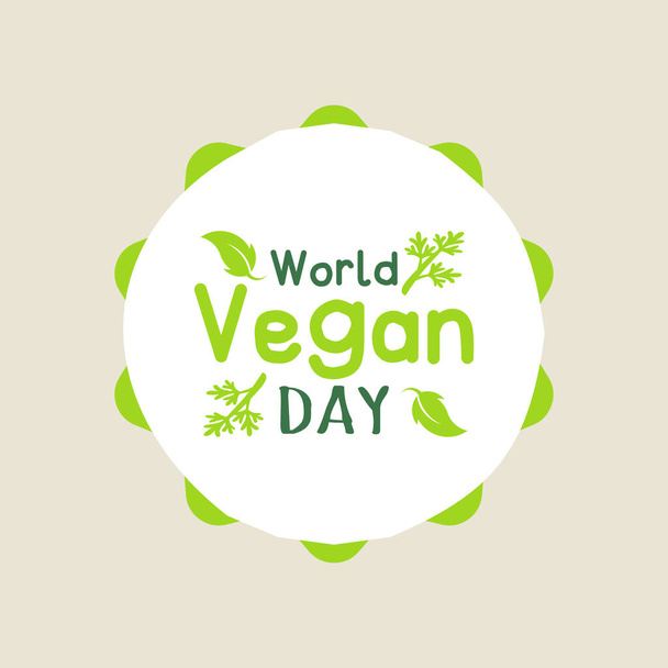 Vegetarischer Welttag Vektor-Design-Illustration zum Feiern - Vektor, Bild