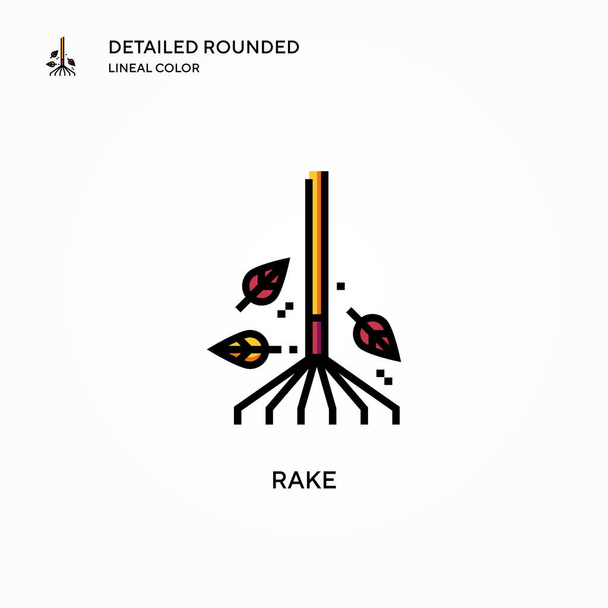 Rake vector icon. Modern vector illustration concepts. Easy to edit and customize. - Vector, Image