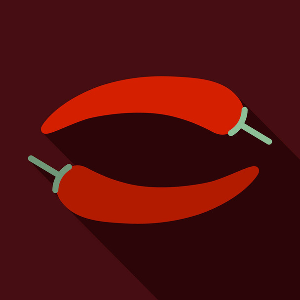 Rode hete chili pepers vector icoon. Barbecue en bbq grill teken. Plantaardig. Grafiek symbool voor koken website en apps ontwerp, logo, app, UI - Vector, afbeelding