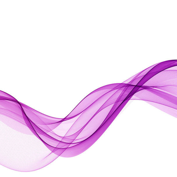 Onda abstracta púrpura. plantilla de presentación. decoración para folletos de conchas, volantes, postales. diseño de un banner publicitario - Vector, Imagen