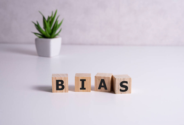 Wooden blocks with the word Bias. Prejudice. Personal opinions. Preconception - Foto, Bild