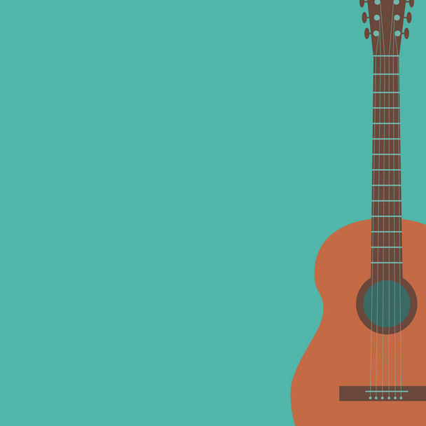 bannière vectorielle pour le concert de musique classique live avec une guitare - Vecteur, image