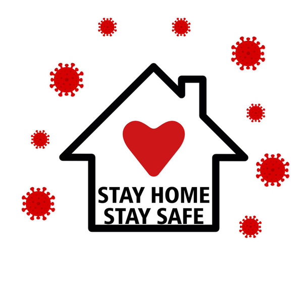 Stay home, stay safe, The concept of quarantine and stay at home - Photo, Image