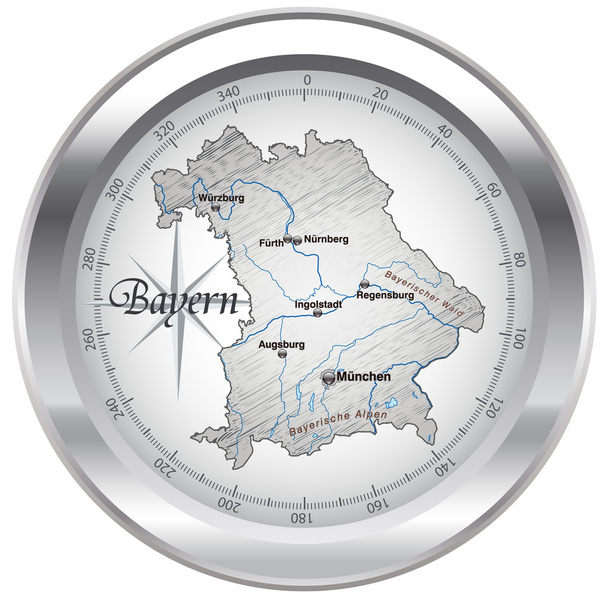 Map of Bavaria - Vector, Image