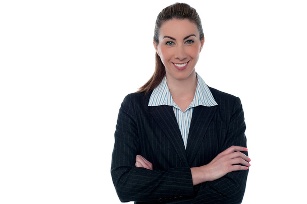 Smiling professional lady posing with arms crossed - Foto, Imagen