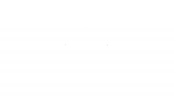 Linha preta ícone saco de embreagem isolado no fundo branco. Bolsa de embraiagem de mulheres. Animação gráfica em movimento de vídeo 4K
 - Filmagem, Vídeo