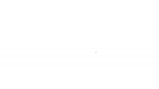 Schwarze Linie Zahnrad und Pfeile als Workflow-Konzept Symbol isoliert auf weißem Hintergrund. Umschaltzeichen. 4K Video Motion Grafik Animation - Filmmaterial, Video