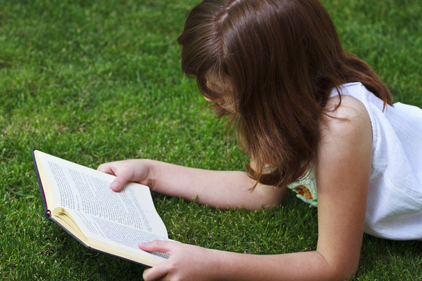 Girl reading a book - Fotografie, Obrázek