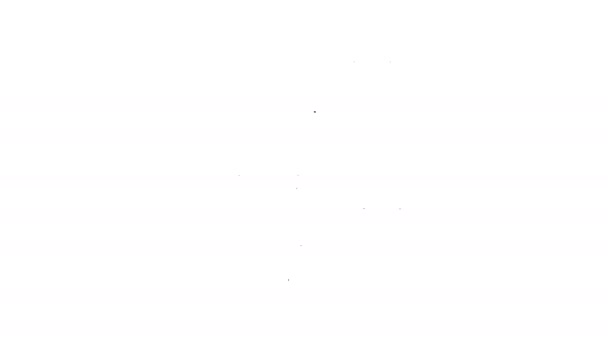 Schwarze Linie Ampere Meter, Multimeter, Voltmeter Symbol isoliert auf weißem Hintergrund. Instrumente zur Messung des elektrischen Stroms. 4K Video Motion Grafik Animation - Filmmaterial, Video