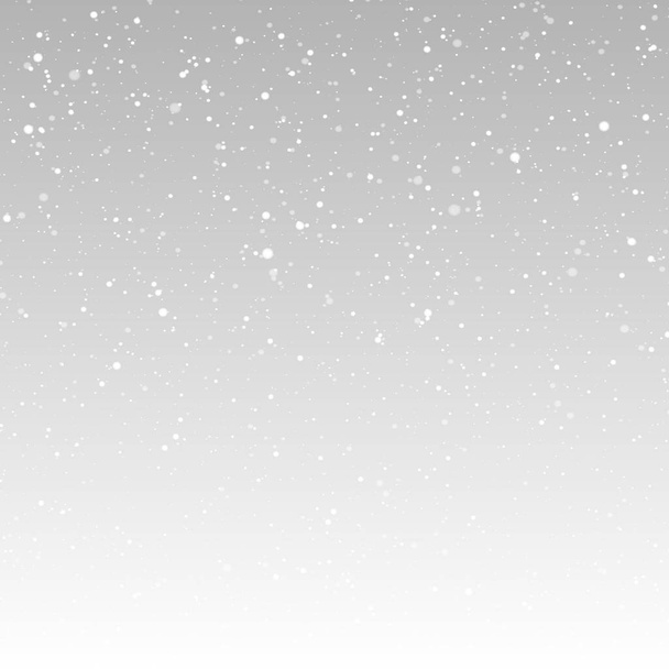 Simple snowfall background. Winter decoration for Christmas-related event celebration. Snow falling element for banner, card, or backdrop design. Vector graphic illustration. - Vector, Image