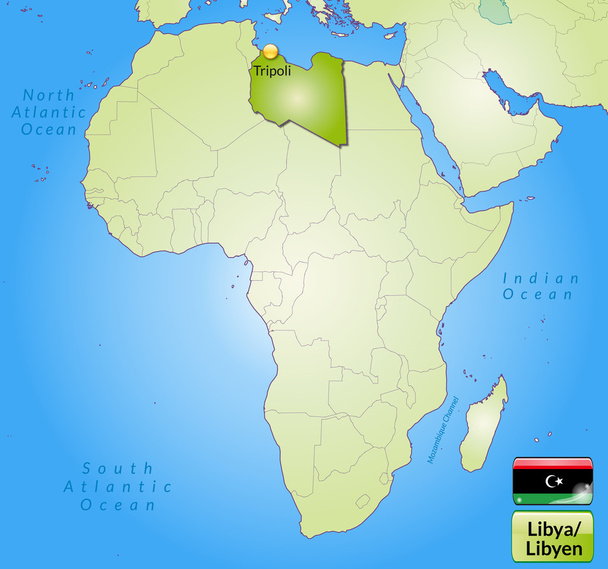 Mapa Libii - Wektor, obraz
