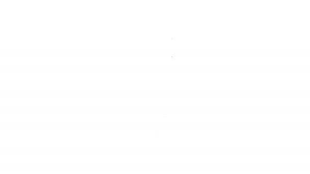 Ligne noire marqueur stylo icône isolé sur fond blanc. Animation graphique de mouvement vidéo 4K - Séquence, vidéo