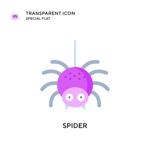 Spider vector icon. Flat style illustration. EPS 10 vector. - Vector, Image