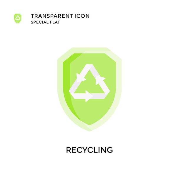 Icono del vector de reciclaje. Ilustración de estilo plano. EPS 10 vector. - Vector, Imagen
