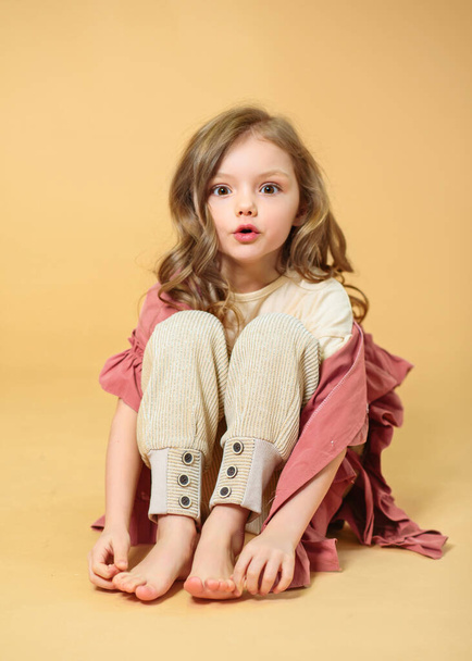 portrait of little model girl in studio - Fotografie, Obrázek