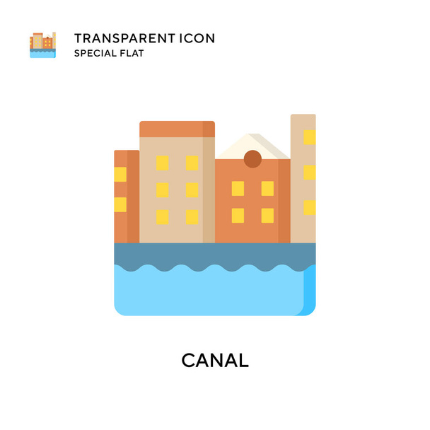 Canal vector icon. Flat style illustration. EPS 10 vector. - Vector, Image