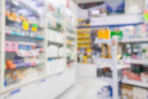 Аптека аптеки размыть фоне абстрактного с лекарством и витамином продукт на полках - Фото, изображение