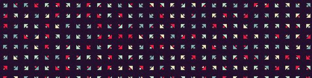 Randomly located abstract native looking figures made of colorful triangles. Template for wallpaper or textile on plain background  - Vector, Image
