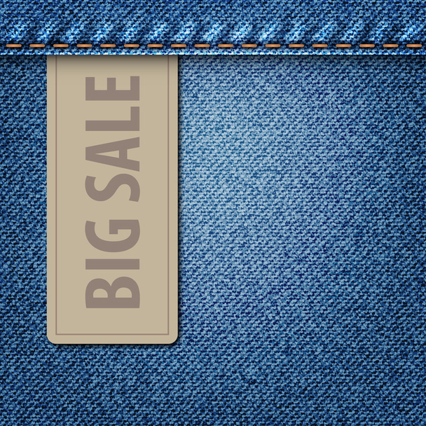 Big Sale Jeans Background - Vector, Image