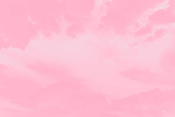 Resumen pastel rosa suave color cielo fondo con nubes borrosas - Foto, imagen