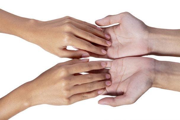 segítő kéz, nő, férfi - Fotó, kép