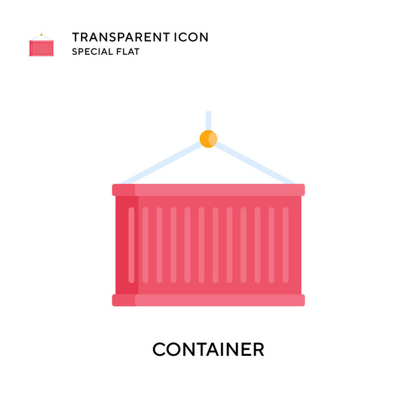 Container vector icon. Flat style illustration. EPS 10 vector. - Vector, Image