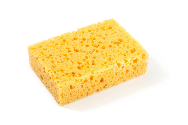 Yellow sponge isolated on white background - Photo, Image