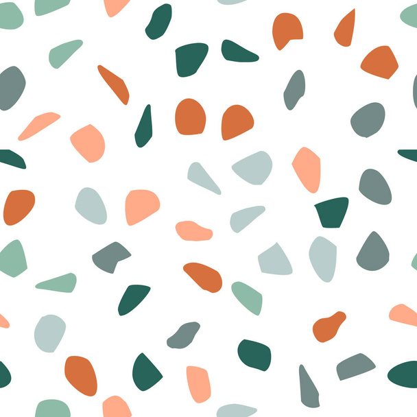 Terrazzo seamless pattern. Pastel colors. Marble. Abstract background. - Vektor, obrázek
