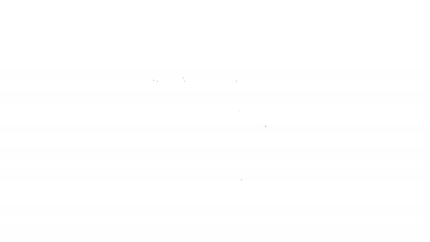 Linha preta Caixa de madeira e ícone de exclusão isolado no fundo branco. Caixa, pacote, sinal de encomenda. Entrega e embalagem. Animação gráfica em movimento de vídeo 4K
 - Filmagem, Vídeo