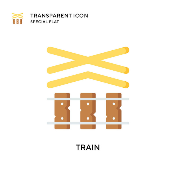 Train vector icon. Flat style illustration. EPS 10 vector. - Vector, Image