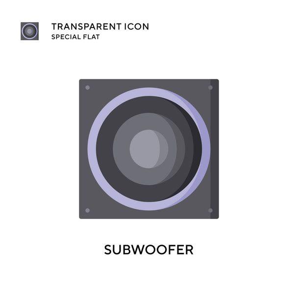 Subwoofer vector icon. Flat style illustration. EPS 10 vector. - Vector, Image