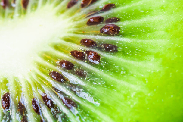 Fresco kiwi fette di frutta primo piano macro texture sfondo - Foto, immagini