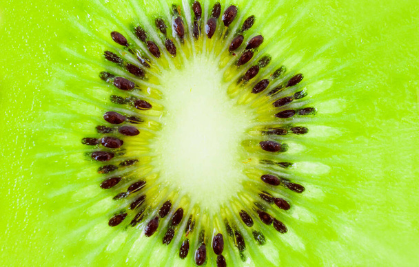 Fresco kiwi fette di frutta primo piano macro texture sfondo - Foto, immagini