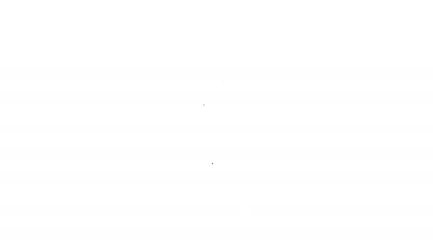 Linha preta Ícone do sino do serviço do hotel isolado no fundo branco. Sino de recepção. Animação gráfica em movimento de vídeo 4K - Filmagem, Vídeo
