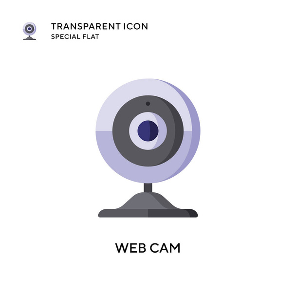 Web cam vector icon. Flat style illustration. EPS 10 vector. - Vector, Image