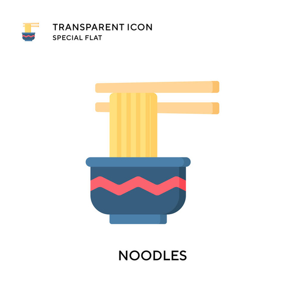 Noodles icona vettoriale. Illustrazione in stile piatto. Vettore EPS 10. - Vettoriali, immagini