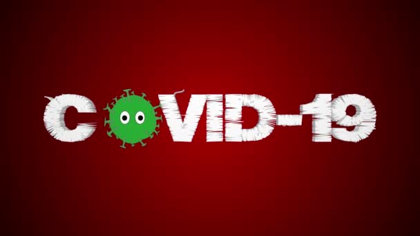 Coronavirus (covid-19) 4k animatieset met verschillende gekleurde achtergronden - Video
