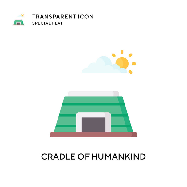 Cradle of humankind vector icon. Flat style illustration. EPS 10 vector. - Vector, Image