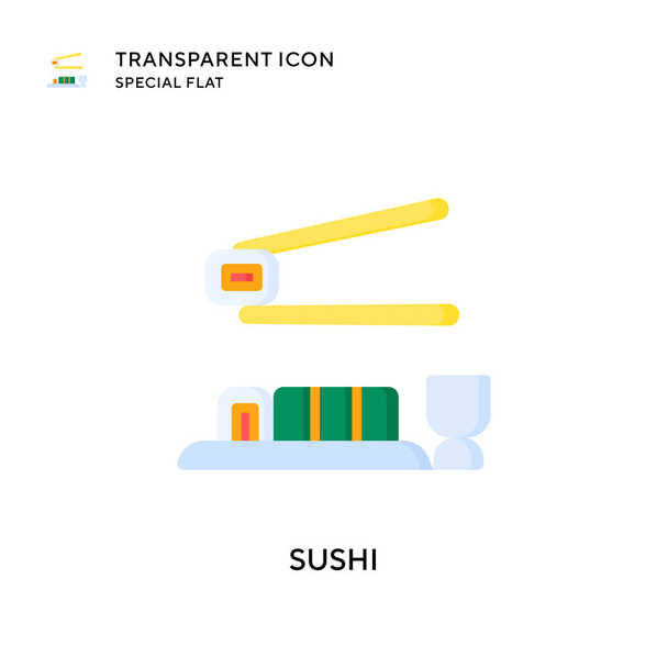 Sushi vectoricoon. Platte stijl illustratie. EPS 10-vector. - Vector, afbeelding