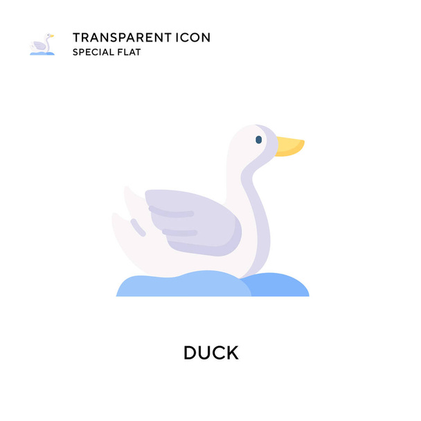 Duck vector icon. Flat style illustration. EPS 10 vector. - Vector, Image