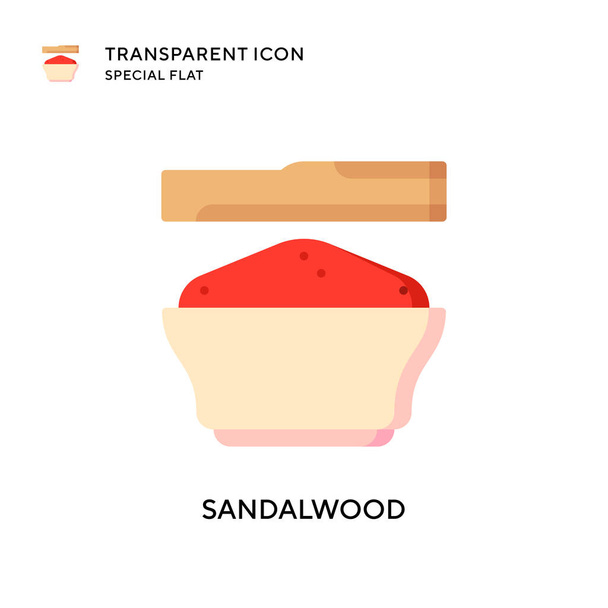 Sandalwood vector icon. Flat style illustration. EPS 10 vector. - Vector, Image