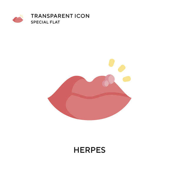Herpes vector icon. Flat style illustration. EPS 10 vector. - Vector, Image
