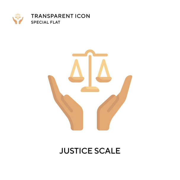 Justice scale vector icon. Flat style illustration. EPS 10 vector. - Vector, Image