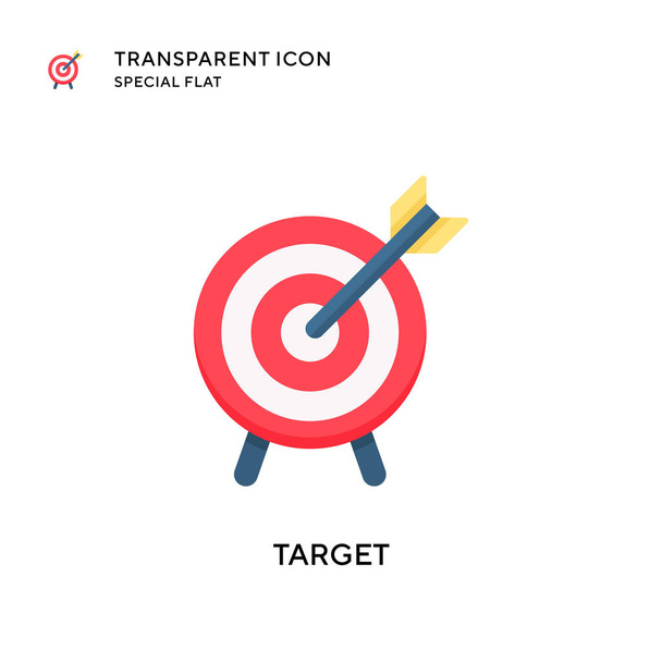 Target vector icon. Flat style illustration. EPS 10 vector. - Vector, Image