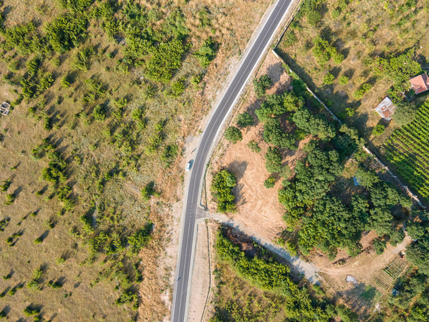 Aerial view of Petrich valley, Blagoevgrad region, Bulgaria - Foto, Imagem