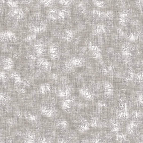 Varrat nélküli foltos szürke francia szőtt vászon textúra háttér. Régi ekru természetes lenrost minta. Ökológiai parasztház szövet textil minden nyomtatott.  - Fotó, kép