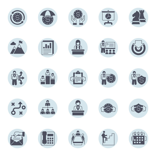 Glyph icons for business. - ベクター画像