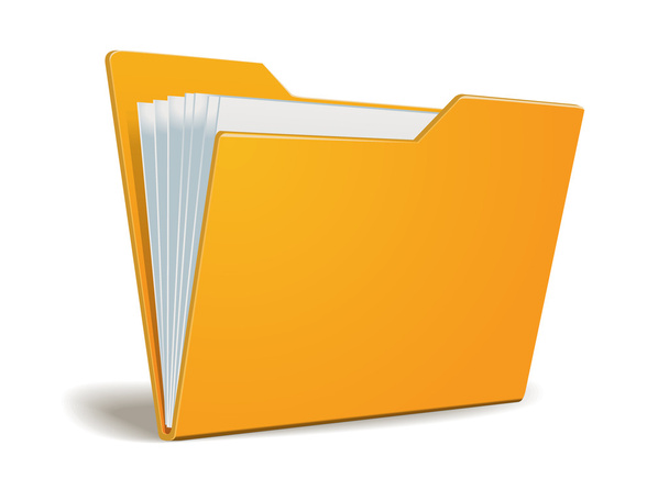 Vector folder with documents - Διάνυσμα, εικόνα