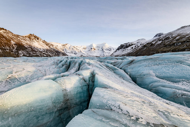 viaje en glaciar en vatnajokull, iceland - Foto, Imagen
